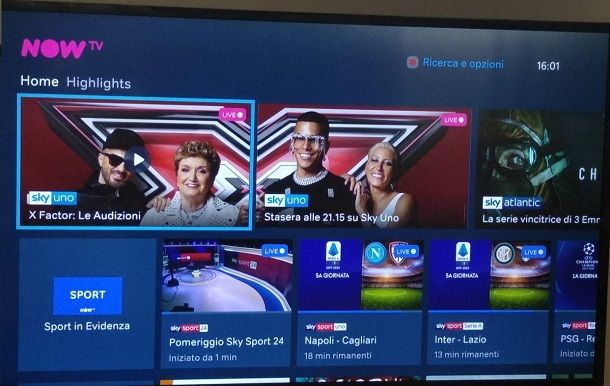 Come installare NOW su Smart TV
