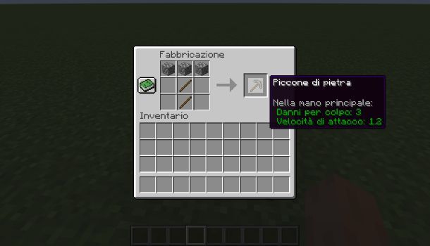 Come fare un piccone di pietra su Minecraft