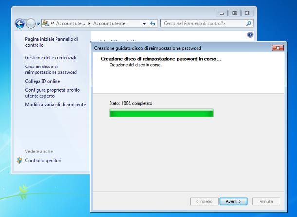 Come creare un disco di ripristino password per Windows 7