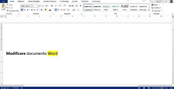 Modificare documento Word