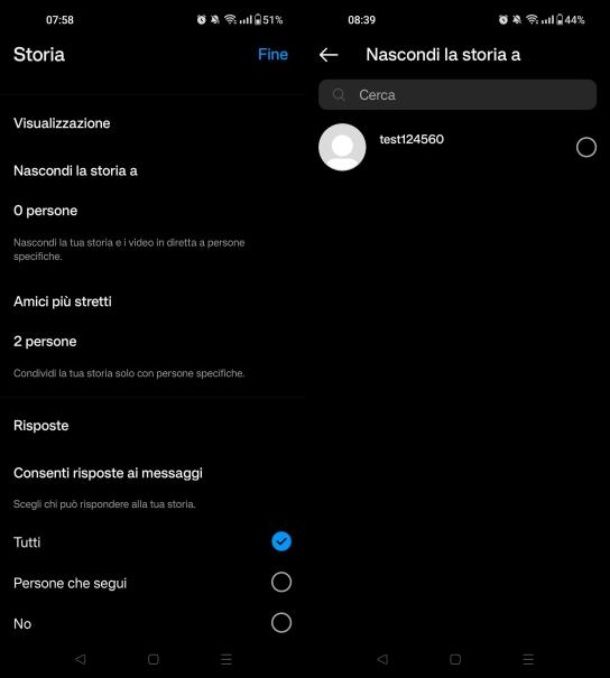 Come modificare privacy storie Instagram