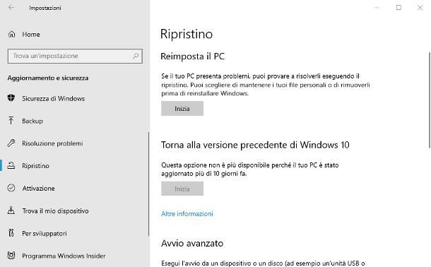 Come disinstallare aggiornamenti Windows 10