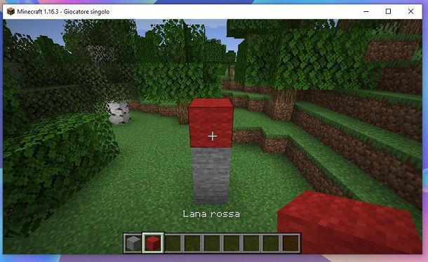 Lana rossa Minecraft