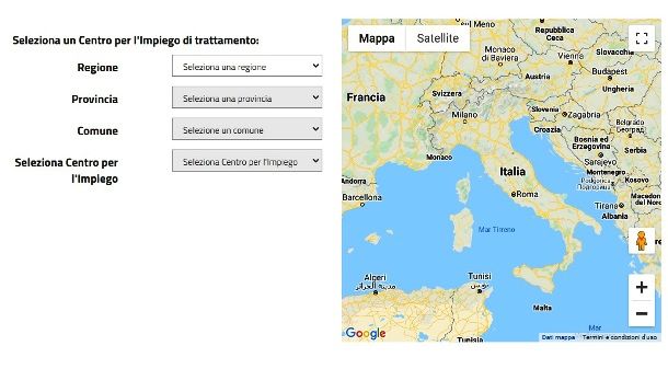 Scelta del Centro per l'impiego per la Did online