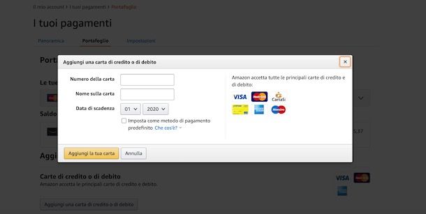 Pagamento su Amazon con Maestro