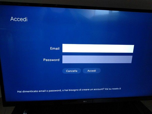 Come installare NOW su Smart TV LG