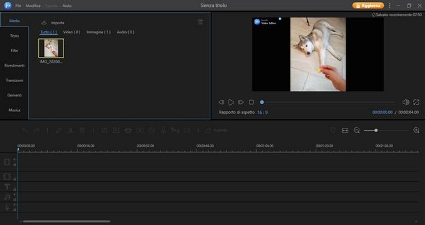 Creare una sigla YouTube con EaseUS Video Editor