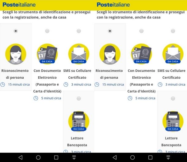 I diversi metodi per richiedere PosteID SPID