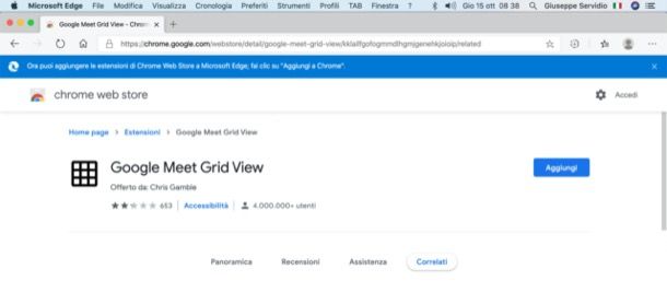 Installare Google Meet Grid View 