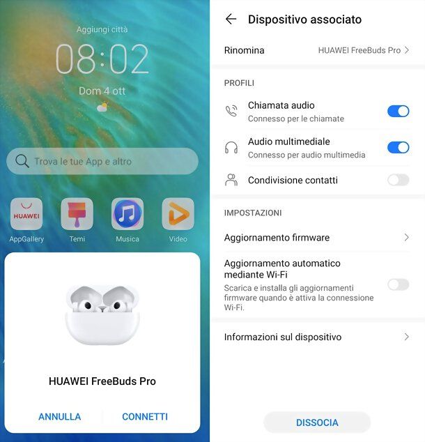 Associazione HUAWEI FreeBuds Pro