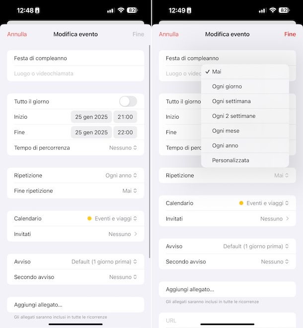 Calendario iPhone