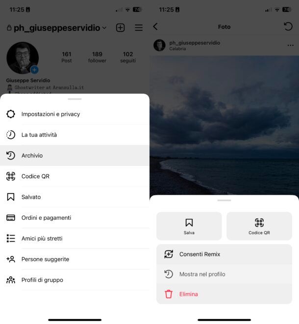 Come ripristinare post archiviati su Instagram