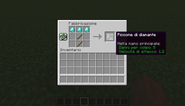 Come fare un piccone di diamante su Minecraft