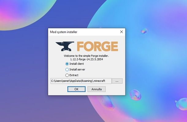 Installare Forge Minecraft