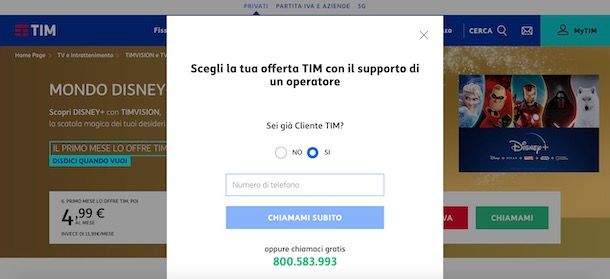 Attivare TIMVISION telefonicamente