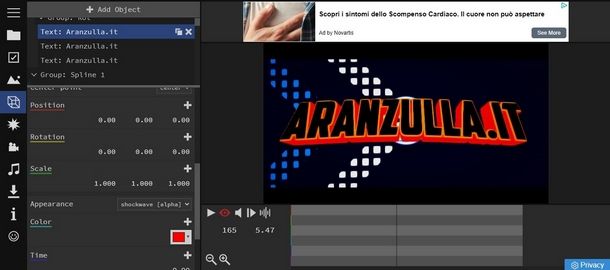 Modificare un template per intro YouTube con Panzoid