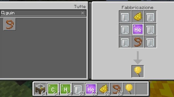 Palloncino giallo Minecraft