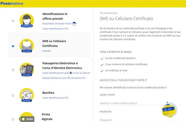 Riconoscimento online