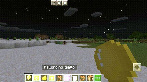 Palloncino giallo Minecraft Bedrock
