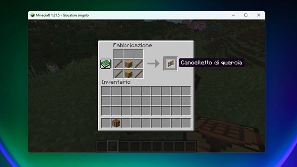 Cancelletto di quercia Minecraft