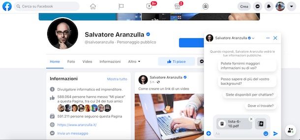 Come inviare un PDF su Facebook