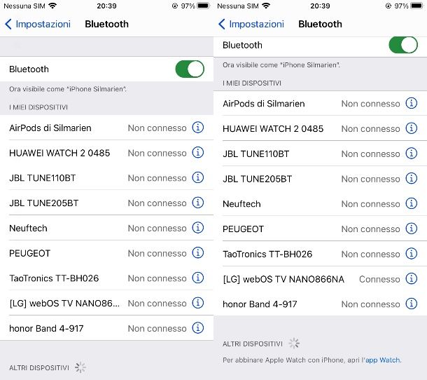 Collegare via Bluetooth iPhone e TV