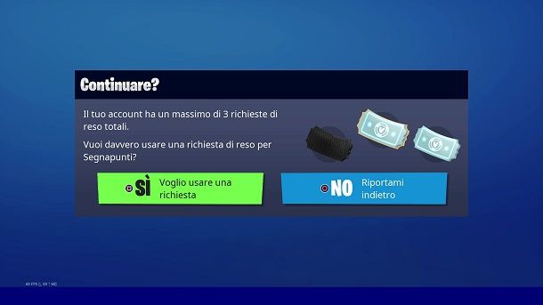 Come ottenere il rimborso di una skin Fortnite PS4