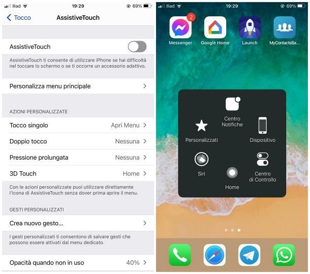 Come si fa a mettere il pallino su iPhone