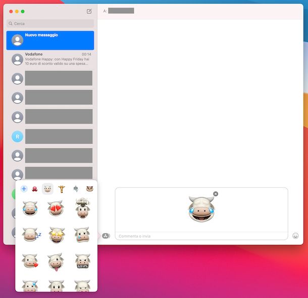 Messaggi macOS Big Sur