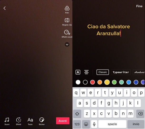 Scrivere sui video di TikTok da iOS/iPadOS