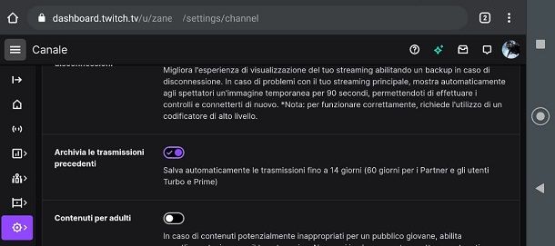 Come salvare le live su Twitch da telefono