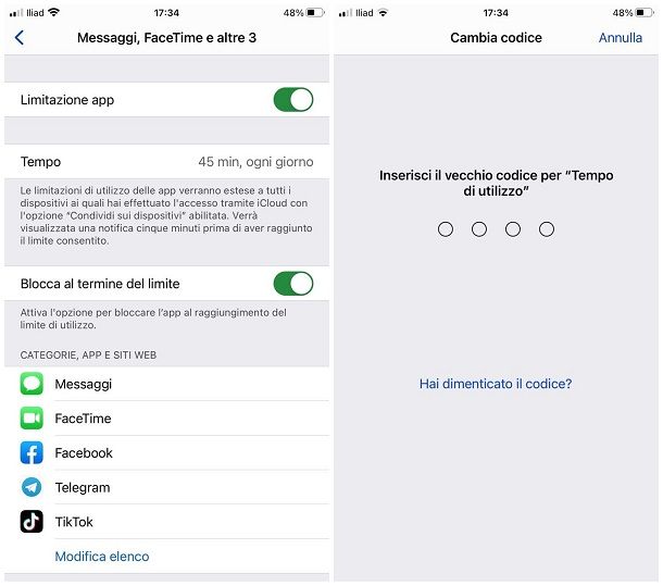 Come togliere il blocco app su iPhone
