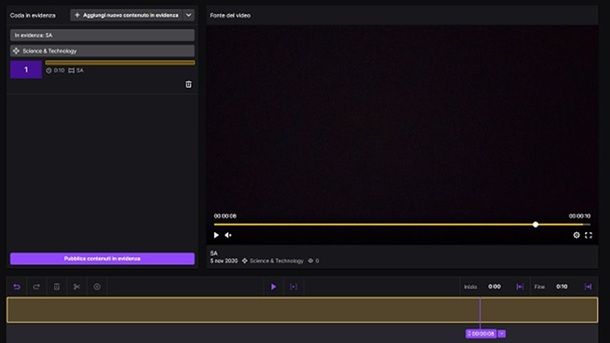 Modifica live Twitch