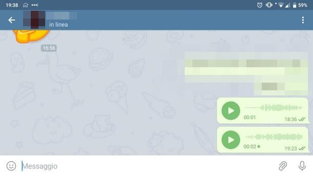 Come capire se un messaggio vocale è stato ascoltato: Telegram