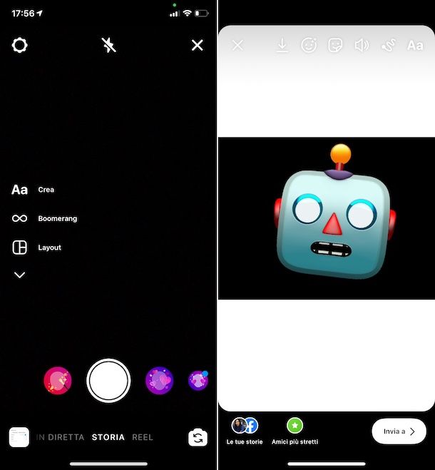 Animoji storia Instagram