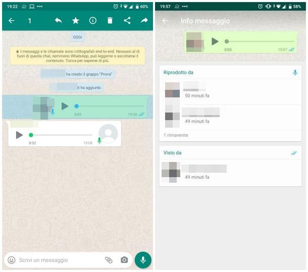 Come capire se un messaggio vocale è stato ascoltato: WhatsApp