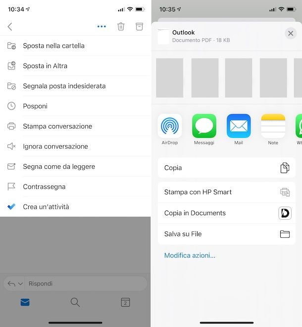 Outlook PDF iPhone
