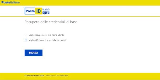 Come recuperare password SPID INPS