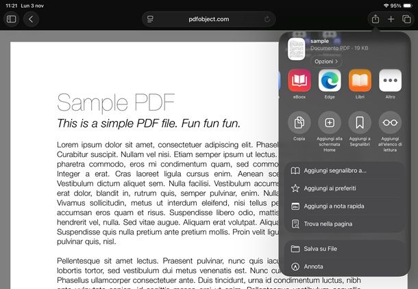 Come aprire un PDF con iPad