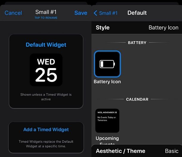 Come personalizzare widget iOS