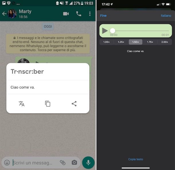 Trasformare un audio WhatsApp in testo