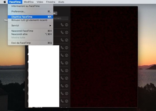 Come disattivare FaceTime su Mac