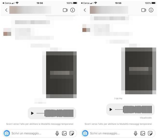 Come capire se un messaggio vocale è stato ascoltato: Instagram
