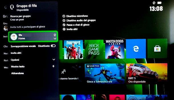 Creare un gruppo party su Xbox