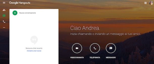 Come fare videochiamate con Hangouts da computer