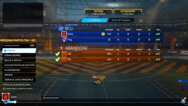 MVP vinto Rocket League