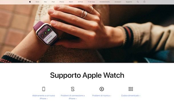 Supporto Apple Watch