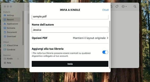Come caricare libro su Kindle