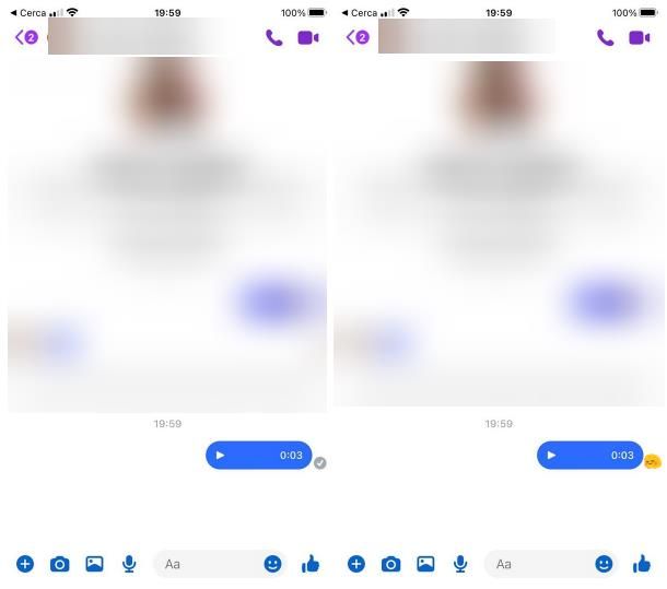 Come capire se un messaggio vocale è stato ascoltato: Messenger