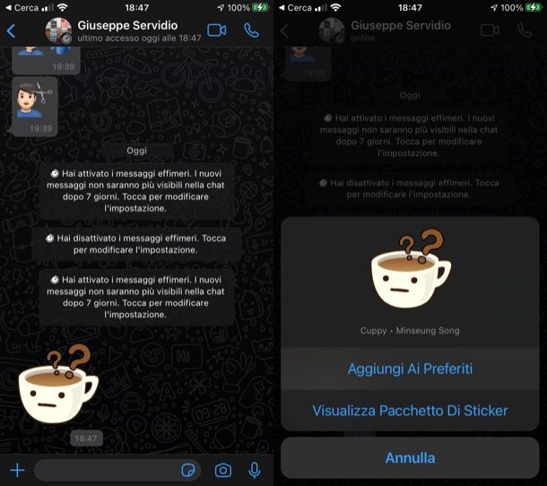Come salvare sticker WhatsApp iPhone